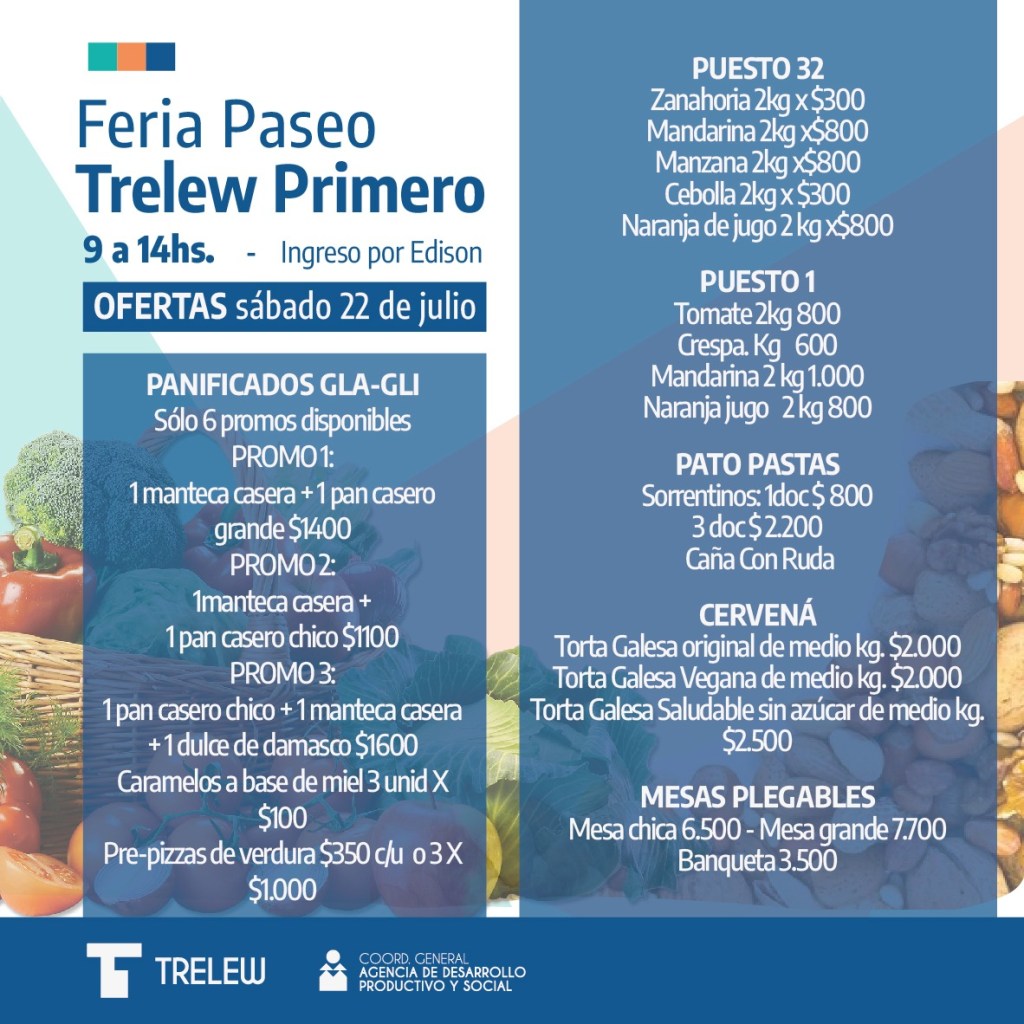Se realiza este sábado la Feria Paseo Trelew Primero con sorteos especiales por el «Día del&nbsp;Amigo»