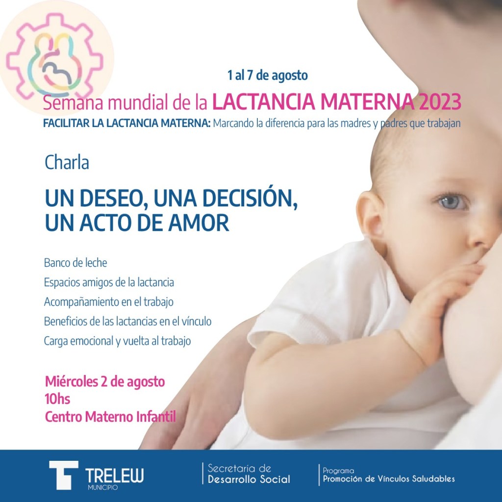 Trelew: Comienzan las actividades por la Semana Mundial de la Lactancia&nbsp;Materna