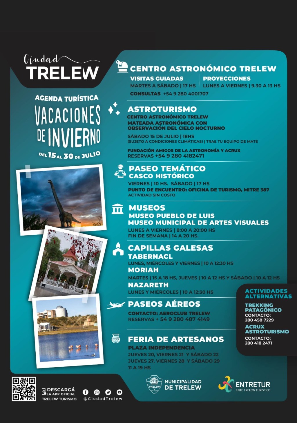 El Municipio de Trelew ofrece una variada agenda turística para las vacaciones de&nbsp;invierno