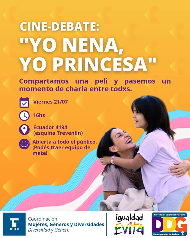 La Dirección de Diversidad y Género de Trelew realiza cine debate con la proyección de «Yo nena, yo&nbsp;princesa»