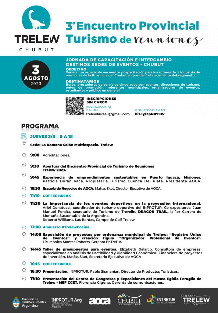 Trelew será sede del 3° Encuentro Provincial de Turismo de&nbsp;Reuniones