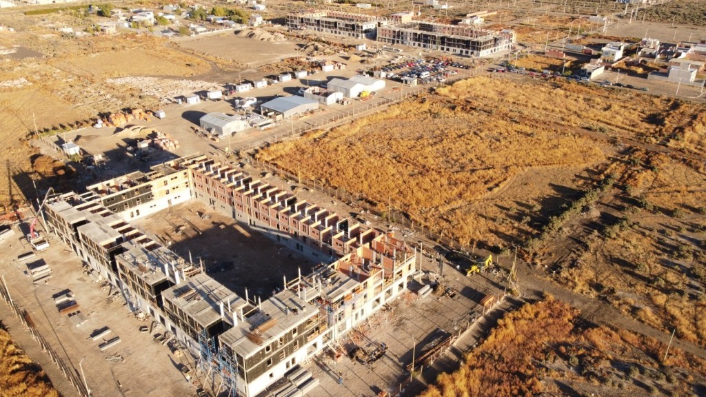 Avanza la construcción de las 204 Viviendas en el Barrio Etchepare de&nbsp;Trelew