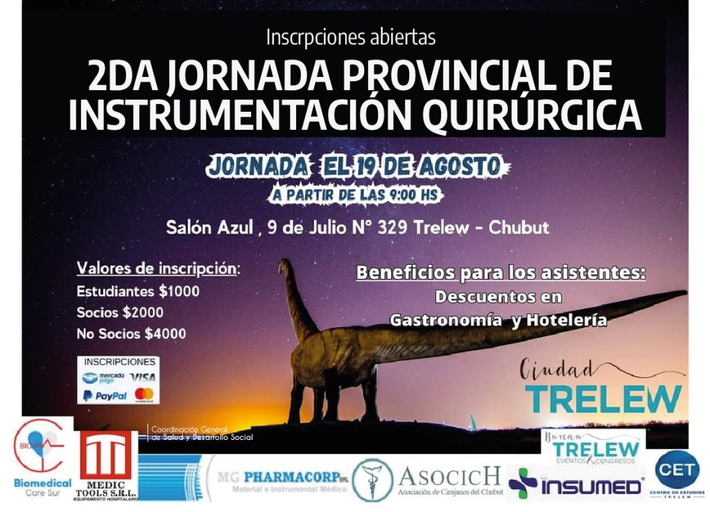 Se realiza este sábado en Trelew la 2ª Jornada Provincial de Instrumentación&nbsp;Quirúrgica