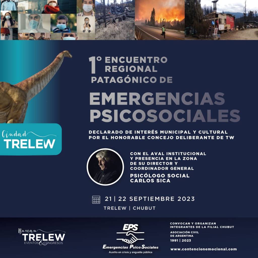 Trelew será sede del 1° Encuentro Regional Patagónico de Emergencias&nbsp;Psicosociales