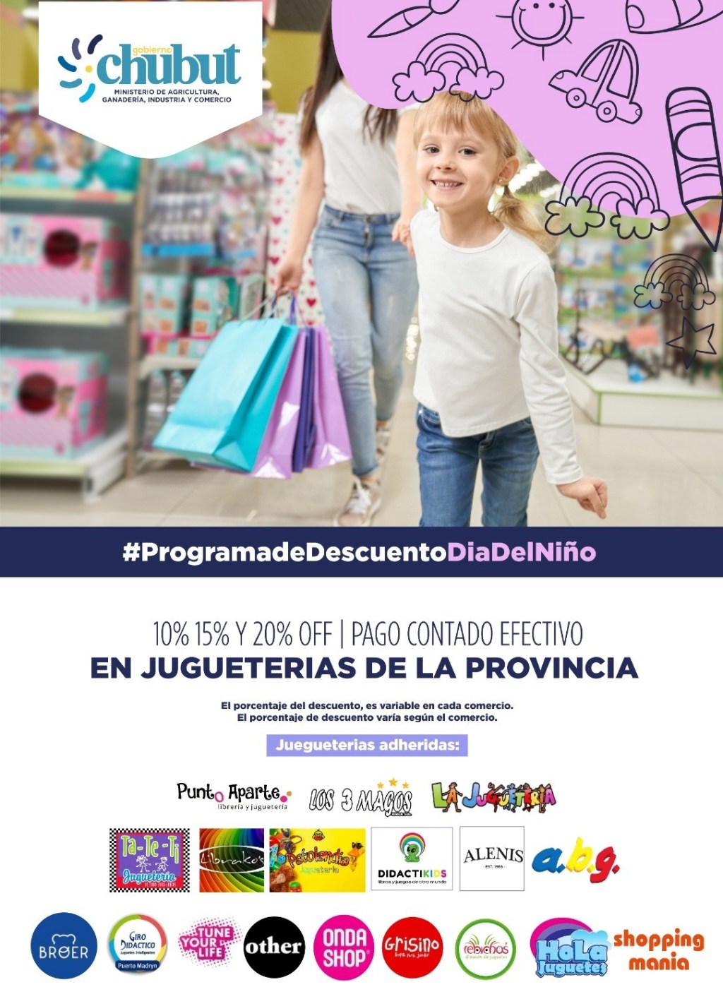 El Gobierno Provincial recuerda que continúan vigentes los descuentos en jugueterías por el “Día de las&nbsp;Infancias”