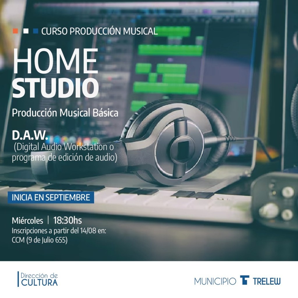 El Municipio de Trelew brindará curso de Producción&nbsp;Musical