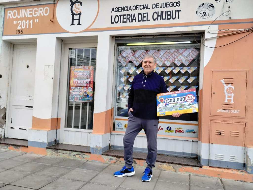 Lotería del Chubut premió a un jubilado con 500 mil&nbsp;pesos