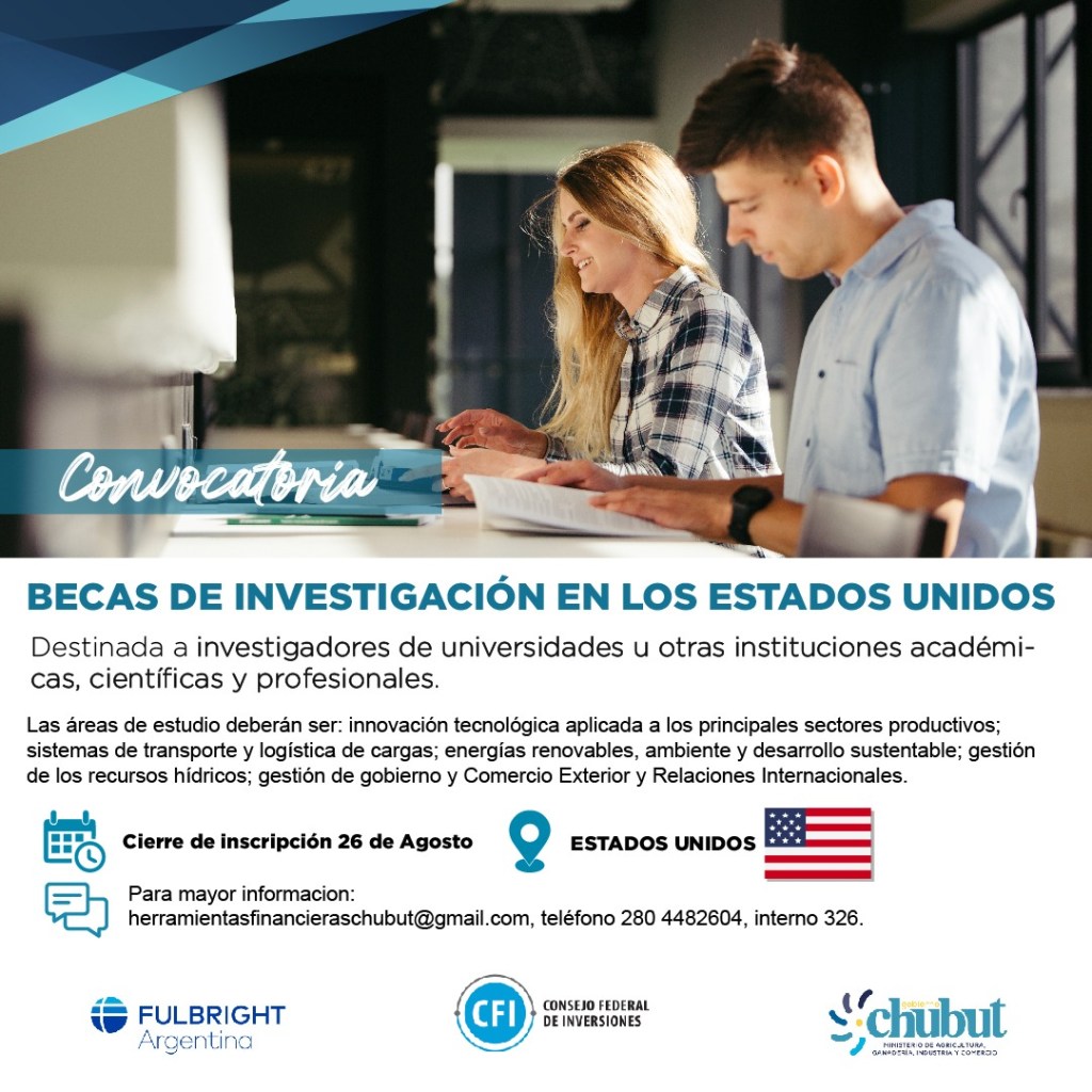 Provincia informa que continúa abierta la inscripción a las becas de investigación en Estados&nbsp;Unidos