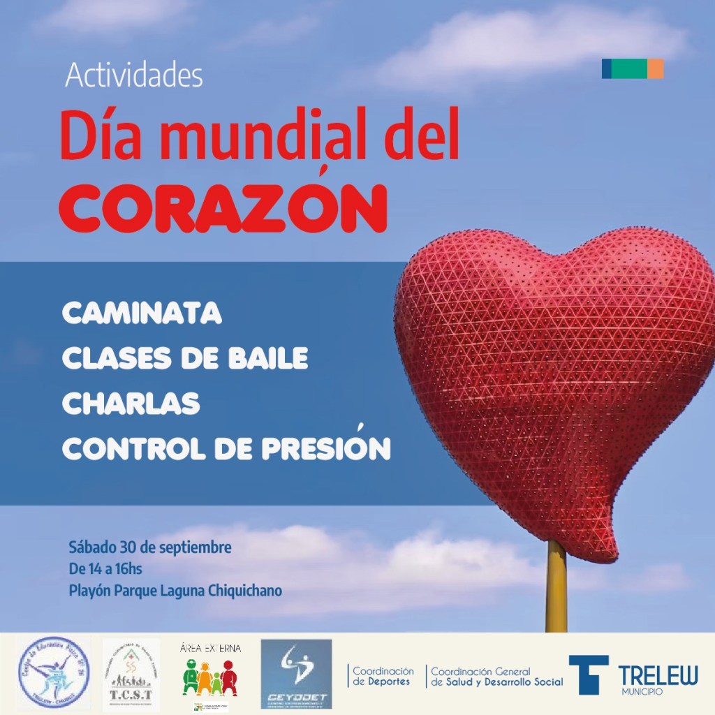 El Municipio de Trelew ultima detalles sobre la jornada de concientización por el Día Mundial del&nbsp;Corazón