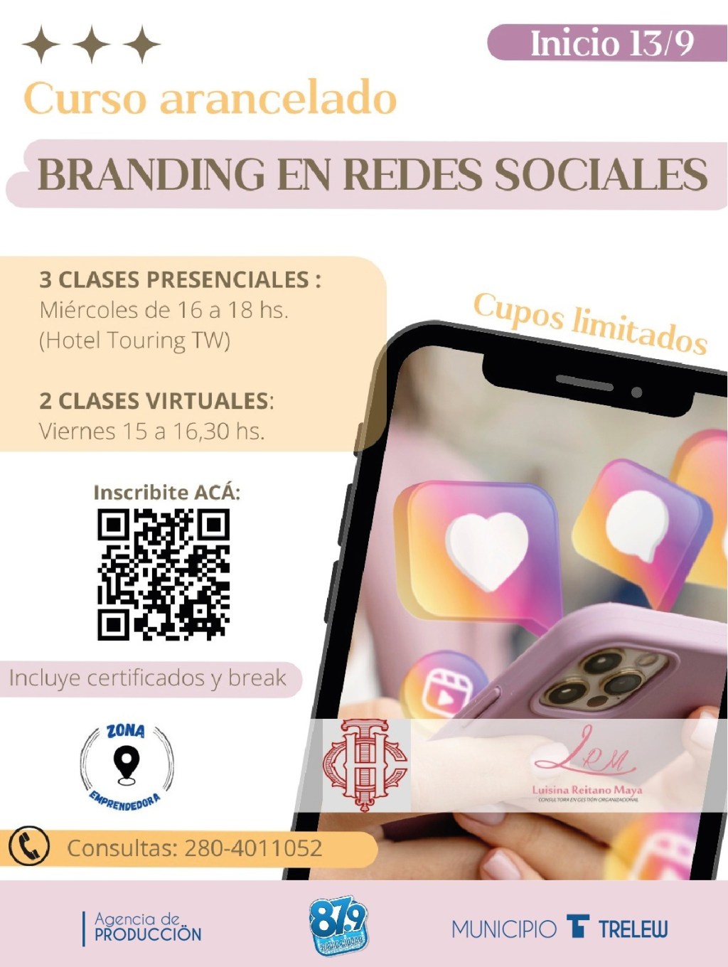 Trelew: Siguen abiertas las inscripciones para curso de Branding en Redes Sociales 