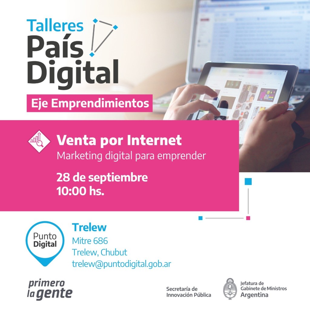 El Punto Digital Trelew ofrece taller de Venta por&nbsp;Internet