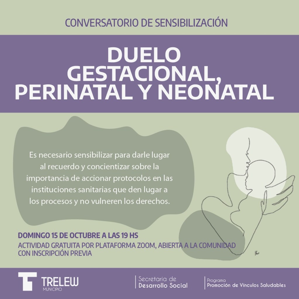 Se realizará conversatorio sobre el duelo gestacional, perinatal y&nbsp;neonatal