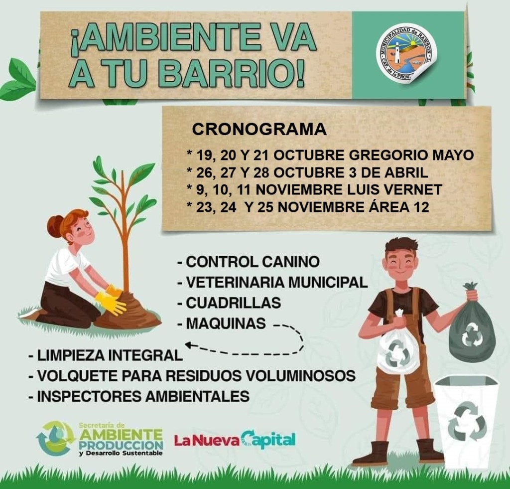 El Programa municipal “Ambiente en tu barrio” continúa visitando diferentes sectores de&nbsp;Rawson