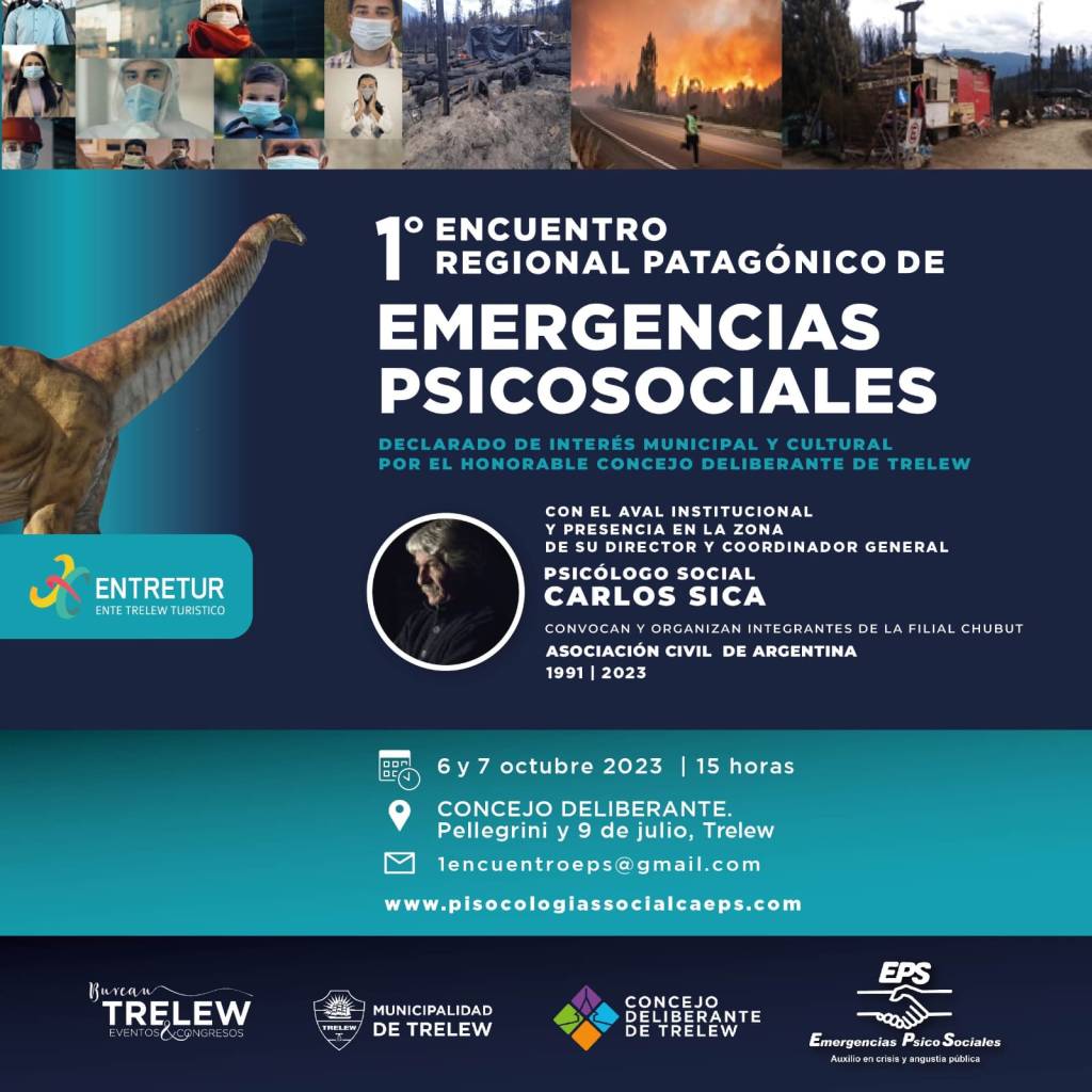 El Municipio de Trelew organiza el 1° Encuentro Regional Patagónico de Emergencias&nbsp;Psicosociales