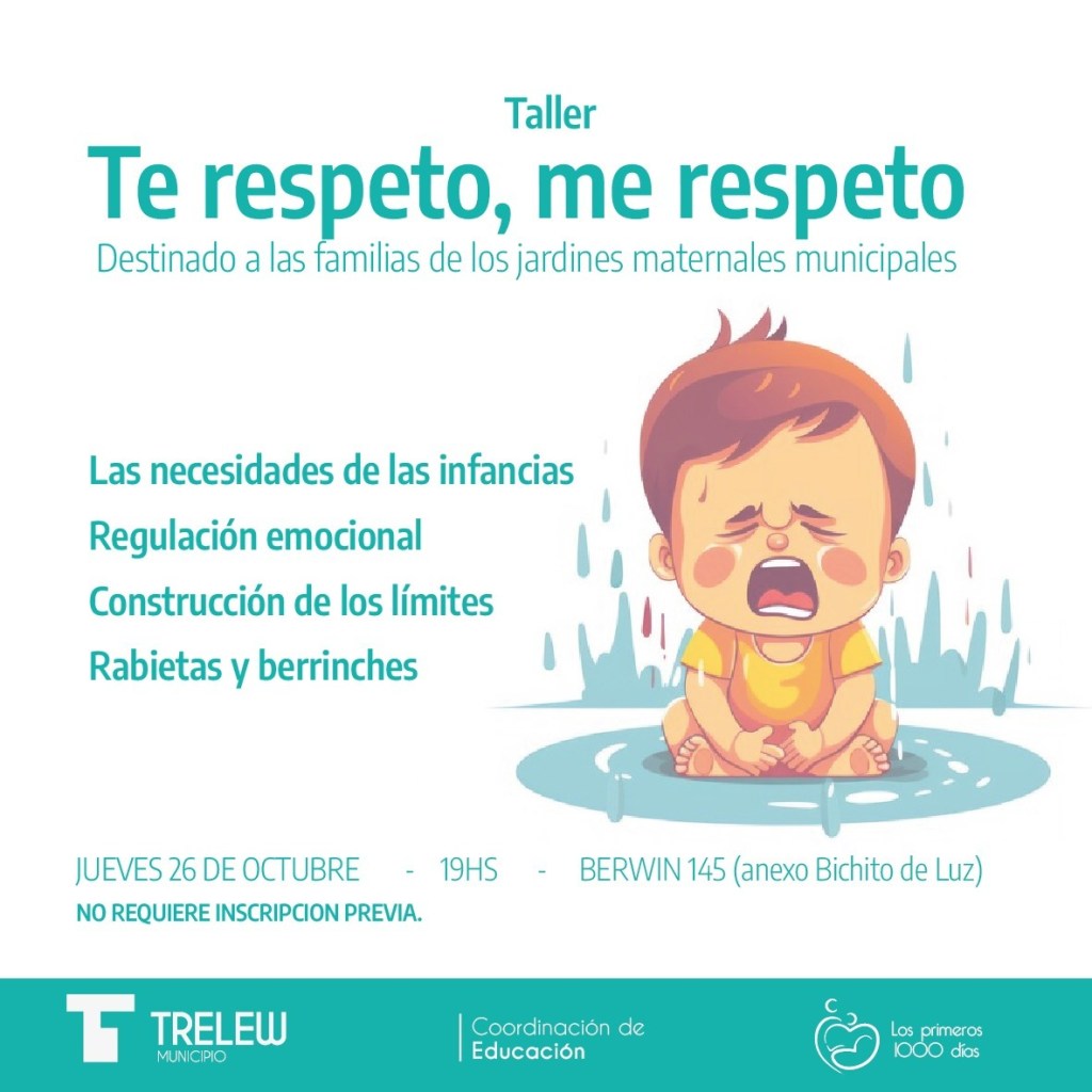 El Municipio de Trelew brindará un taller para las familias de los jardines&nbsp;maternales