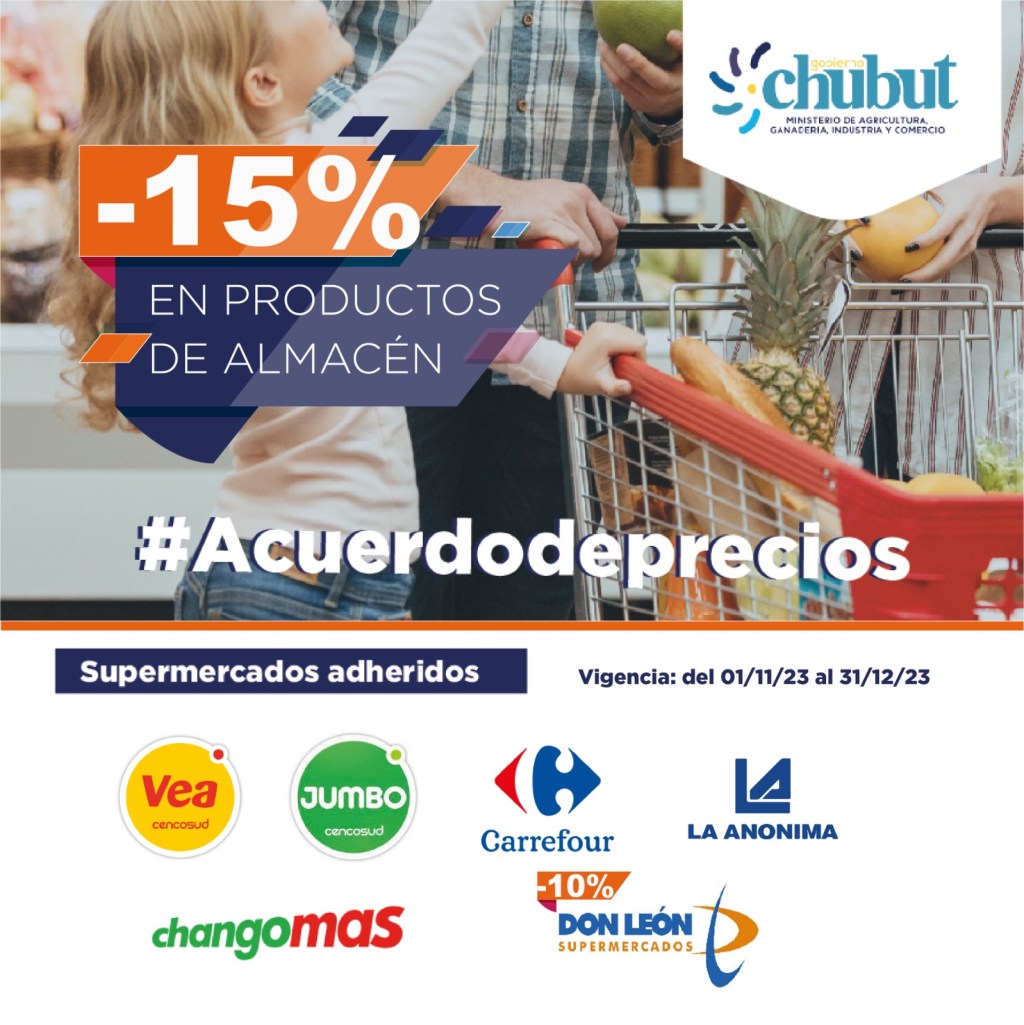 El Gobierno del Chubut renueva el acuerdo de precios con&nbsp;supermercados