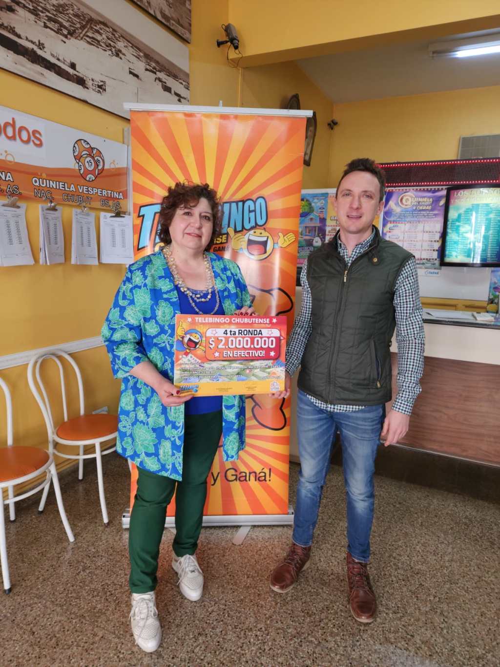 Lotería del Chubut premió a dos ganadores del Telebingo con 2,5 millones de&nbsp;pesos