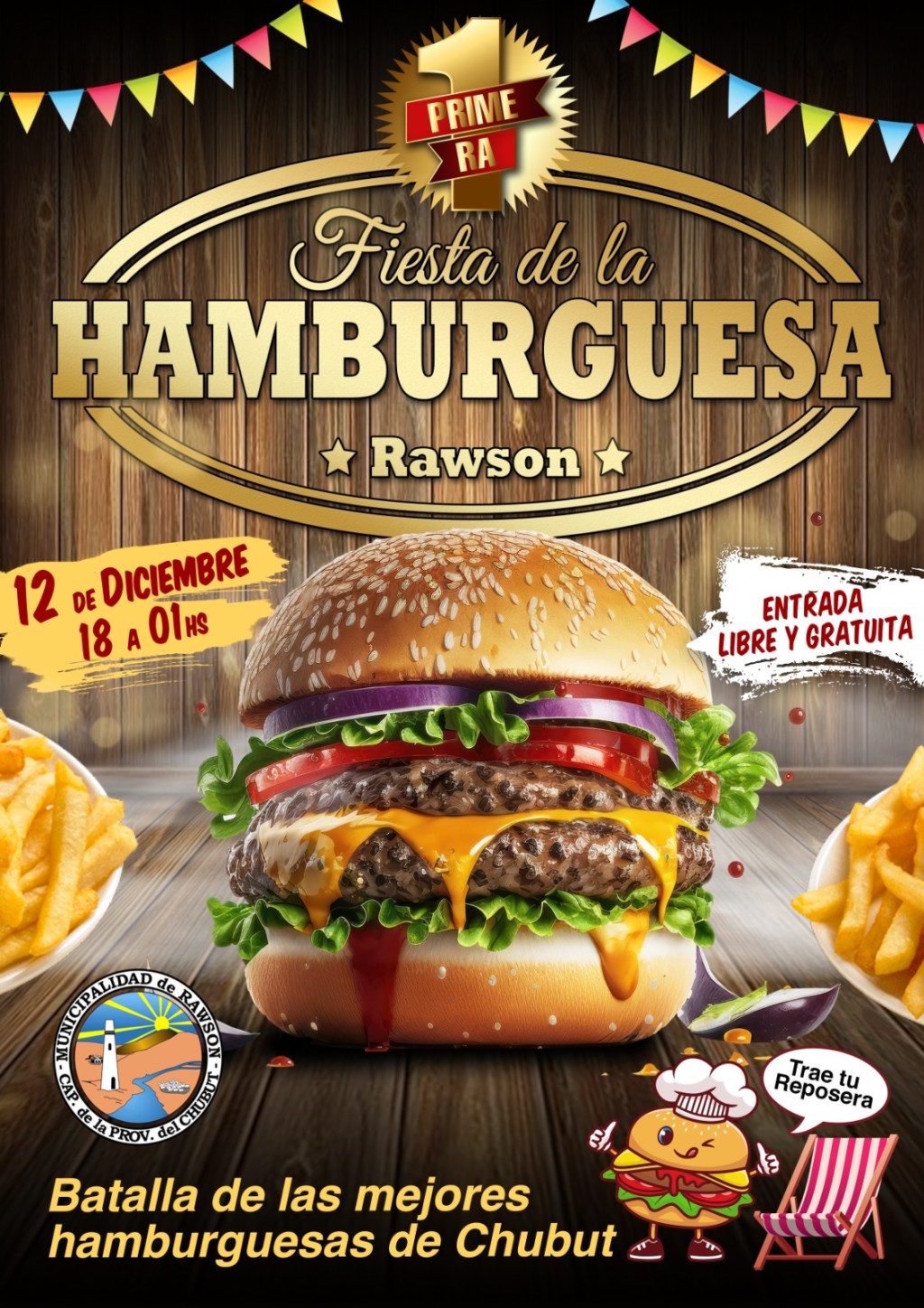 La Municipalidad de Rawson lanzó la Primera Fiesta de la&nbsp;Hamburguesa