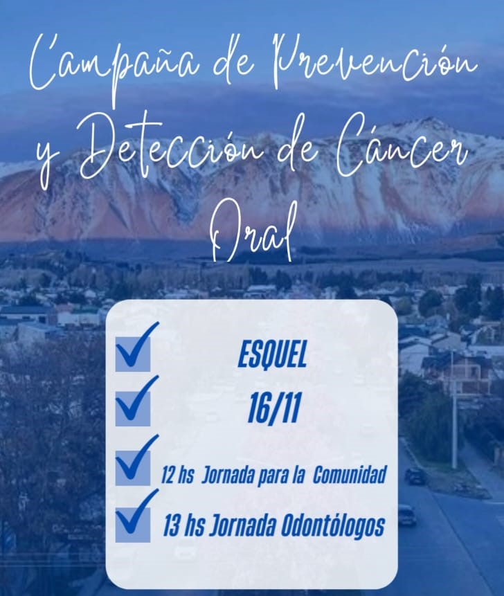Esta semana comienza en Chubut la Campaña Provincial de Prevención y Diagnóstico Precoz de Cáncer&nbsp;Oral