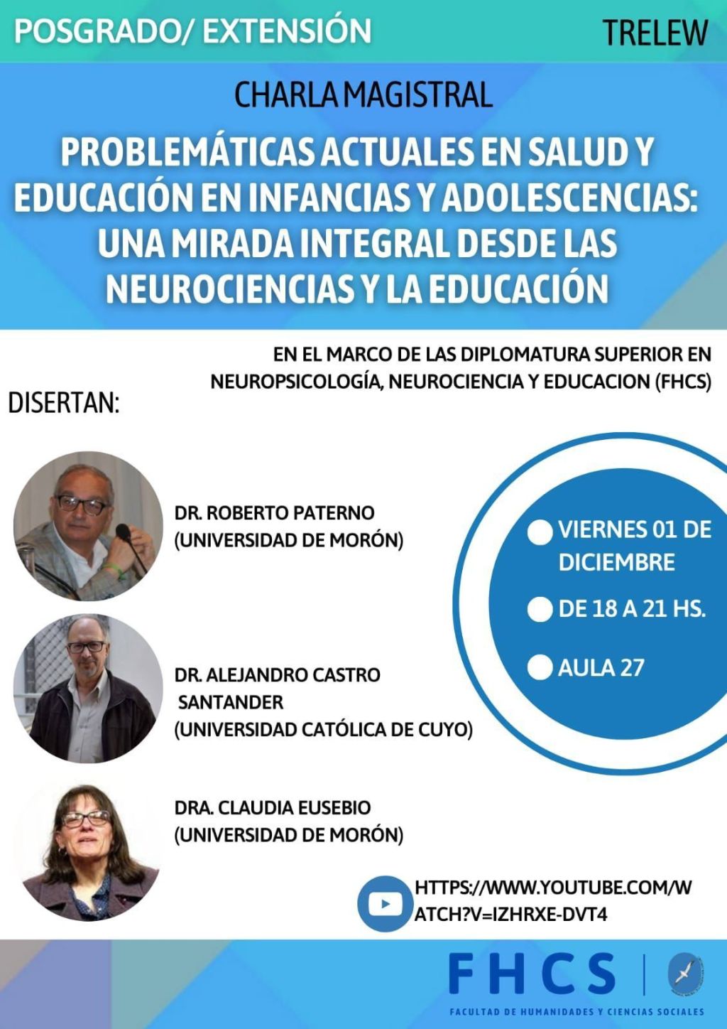 Trelew: Invitan a participar de Charla Magistral sobre Neurociencias y&nbsp;Educación