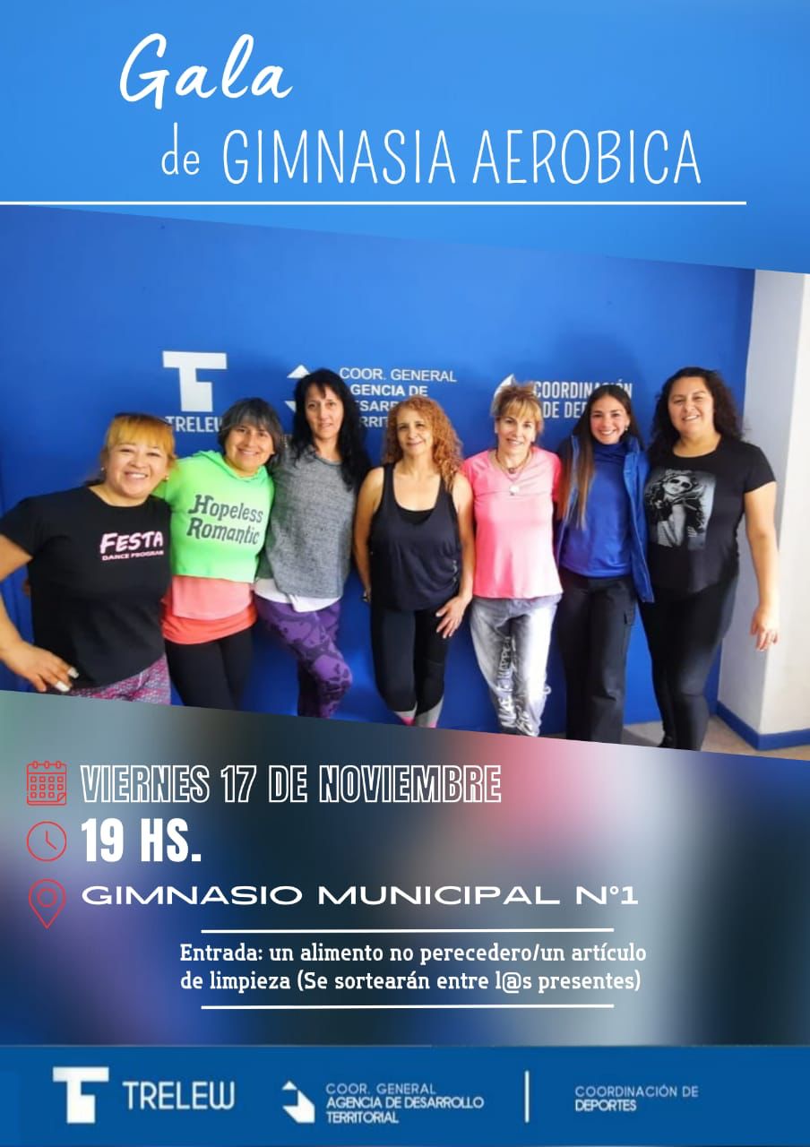 Trelew: Se realizará este viernes la Gala de Gimnasia&nbsp;Aeróbica