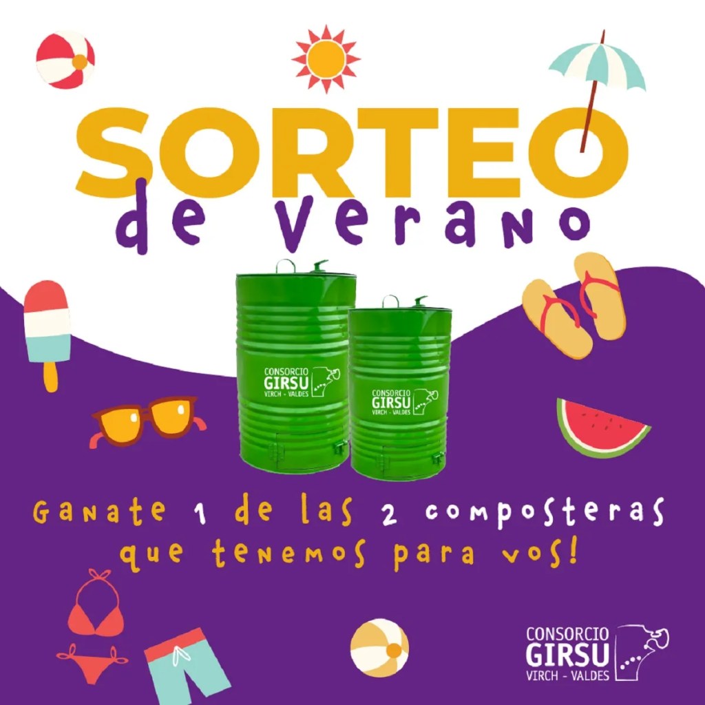 Nuevo sorteo de 2 composteras del consorcio Girsu Virch&nbsp;Valdés