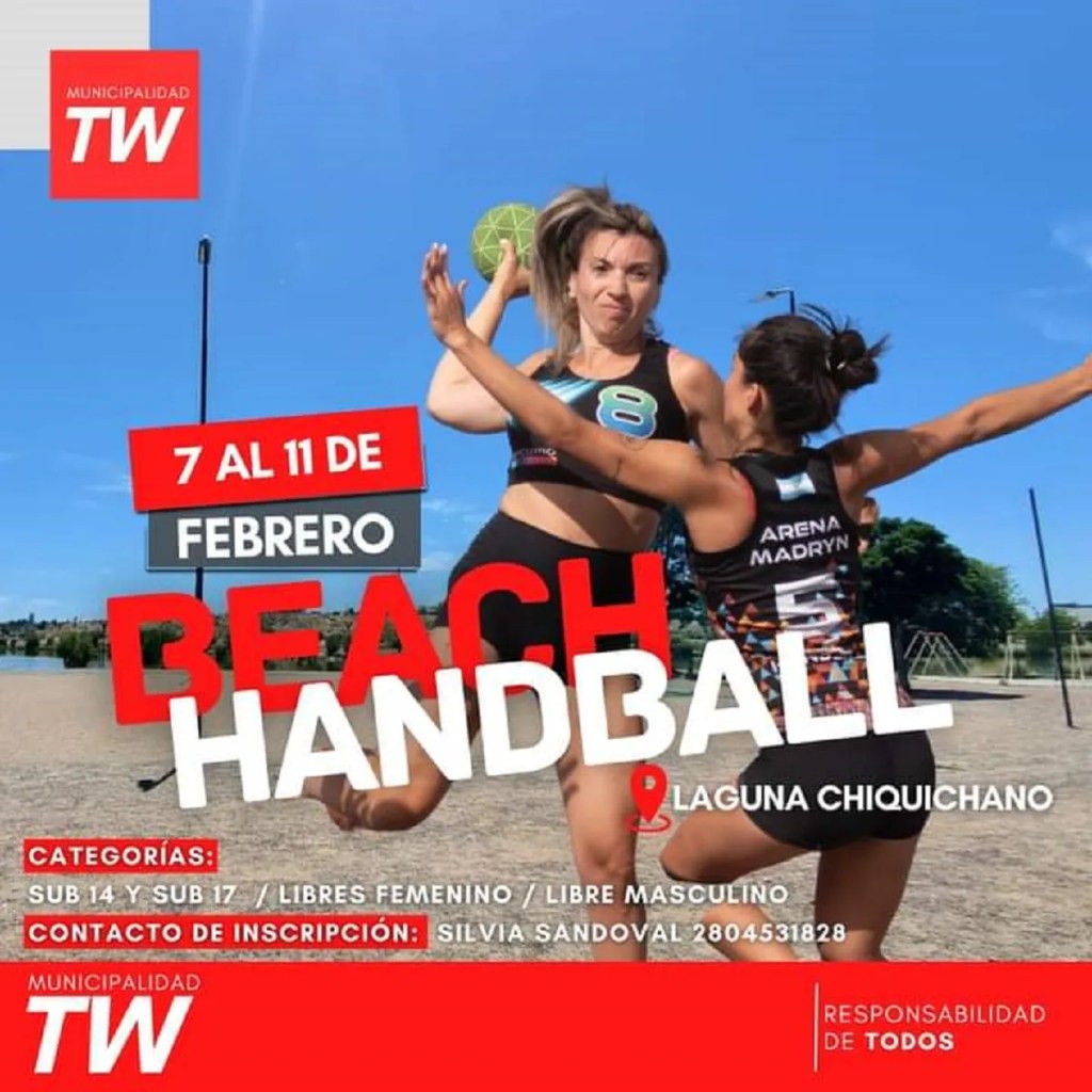 Torneo de Handball sobre arena en la Laguna Cacique&nbsp;Chiquichano