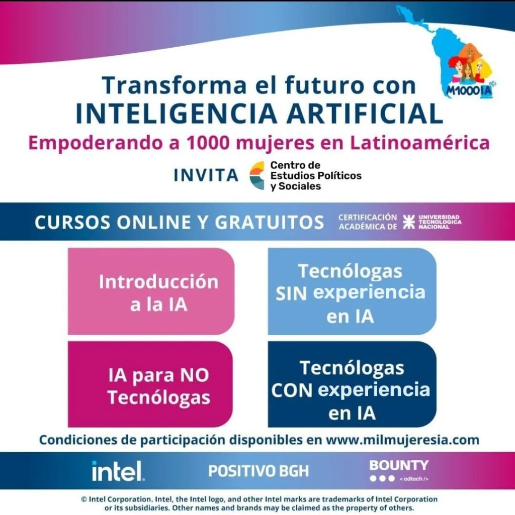El Gobierno Provincial invita a participar del programa “Mil Mujeres&nbsp;IA”