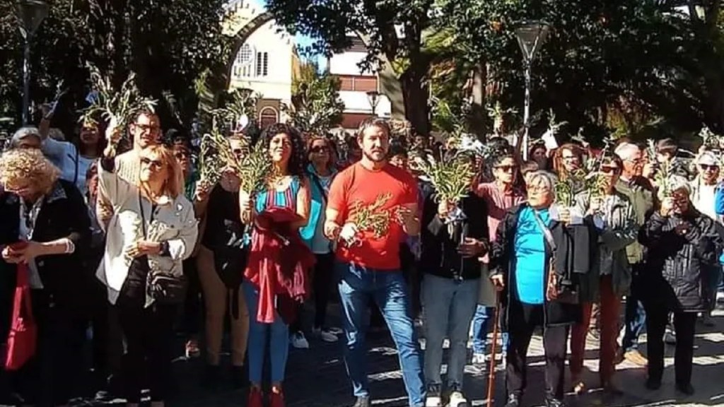 Merino estuvo presente en la misa por el Domingo de&nbsp;Ramos