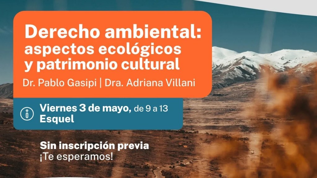 Provincia realizará en Esquel una jornada de capacitación sobre derecho&nbsp;ambiental