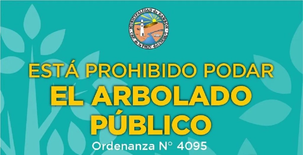 La Municipalidad recuerda que se encuentra vigente la Ordenanza N° 4095 que prohíbe la poda de&nbsp;árboles