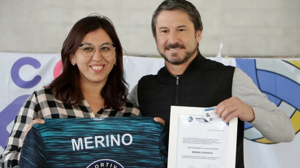 Merino fue distinguido como socio honorífico del Club Sportivo&nbsp;Trelew