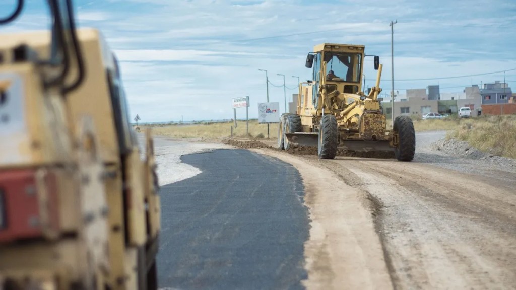 Obras Públicas de Rawson avanza con los trabajos de repavimentación en el sector de El&nbsp;Sombrerito