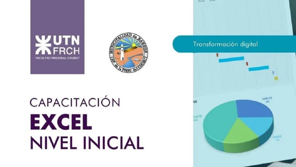 Se realizará en Rawson una capacitación de Excel Nivel&nbsp;Inicial
