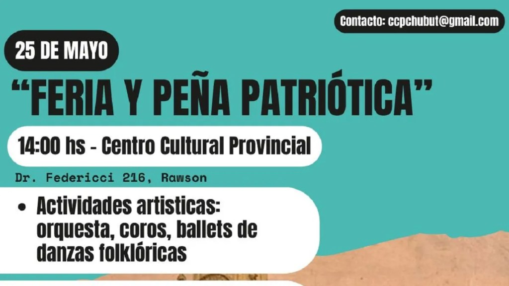 Provincia y la Municipalidad de Rawson organizan una “Feria y Peña&nbsp;Patriótica”