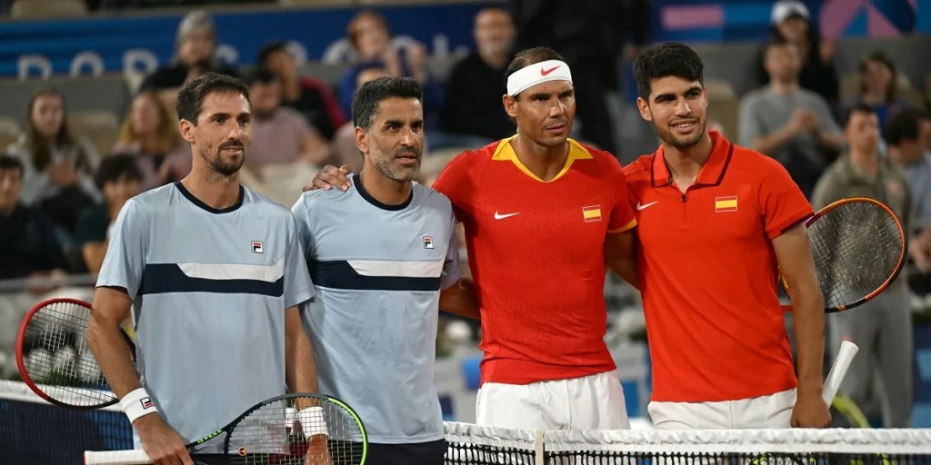 tenis, dobles masculino, Máximo González, Andrés Molteni, Rafael Nadal, Carlos Alcaraz, eliminación, olímpico, pista Philippe Chatrier, deporte, competición, París, tenis argentino