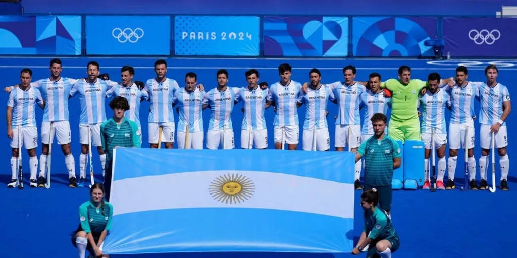 Los Leones, hockey masculino, París 2024, Juegos Olímpicos, Tomás Dómene, triunfo de Argentina, cuartos de final, Nueva Zelanda, Grupo B, Tomás Santiago, Selección argentina de hockey, deporte olímpico, clasificación olímpica, hockey sobre césped, victoria argentina