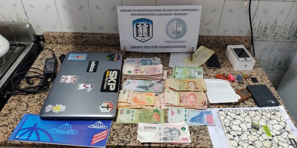 secuestro de criptodivisas, Trelew, estafa, Gendarmería Nacional, cibercrimen, Rawson, allanamiento, bitcoin, Ministerio Público, investigación