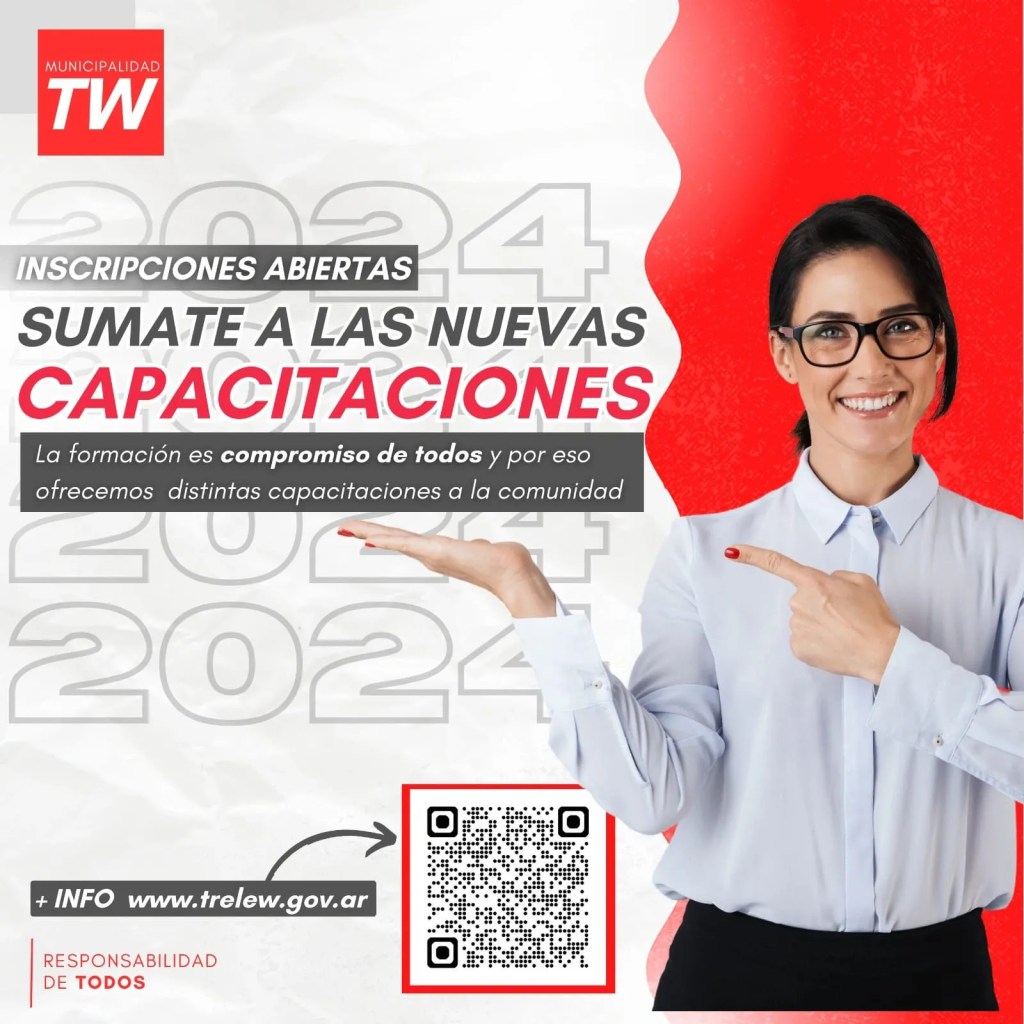 capacitaciones gratuitas, Trelew, empleo, formación profesional, inscripciones online, segundo semestre, desarrollo laboral, cocina regional, Adobe Illustrator, marketing digital, energía renovable, educación financiera, inglés turístico, habilidades laborales, desarrollo profesional