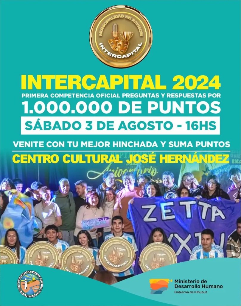 Intercapital 2024, Rawson, competencias, cultura, historia, geografía, juventud, certamen, Jonathan Biss