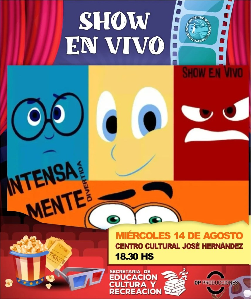 Intensamente Divertida, Rawson, obra infantil, teatro, Centro Cultural José Hernández, Leopoldo Zanelli, comedia musical, gira nacional, entretenimiento, familia, cultura, espectáculos, luces robóticas, efectos especiales, entradas