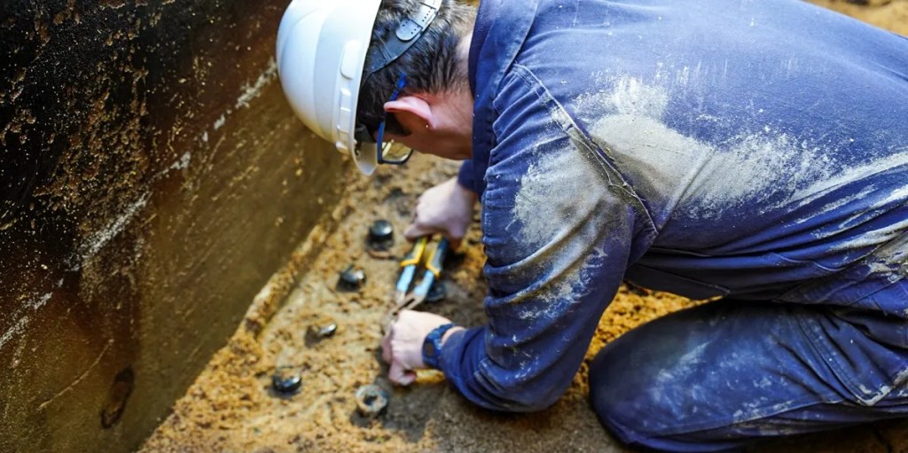 Rawson, planta potabilizadora, servicio sanitario, mantenimiento de filtros, toberas, agua potable, calidad del agua, Axel Roberts, potabilización, equipos electromecánicos, filtrado de agua, mantenimiento preventivo, banco de arena, reparación de toberas, estructura de la planta