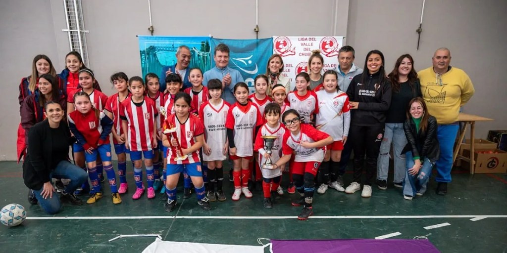 Futsal femenino, Rawson, fútbol infantil, Liga del Valle del Chubut, Torneo de Futsal, fútbol femenino, deportes infantiles, Municipalidad de Rawson, Chubut Deportes, Paola Soto, Karina Barneche, Milton Reyes, Gastón Williams, desarrollo deportivo, Sub 10, Sub 12, Sub 14