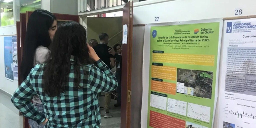 Canal de Riego, VIRCh, calidad del agua, Trelew, Secretaría de Ambiente, Chubut, Guadalupe Cabrera, Valeria Fiorda, desarrollo sustentable, riego agrícola, Universidad San Juan Bosco, gestión ambiental, medioambiente, investigación científica, Laboratorio Ambiental