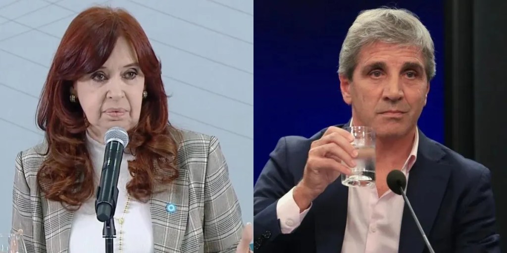 Tenso cruce entre Cristina Kirchner y Luis Caputo por el manejo de la&nbsp;deuda