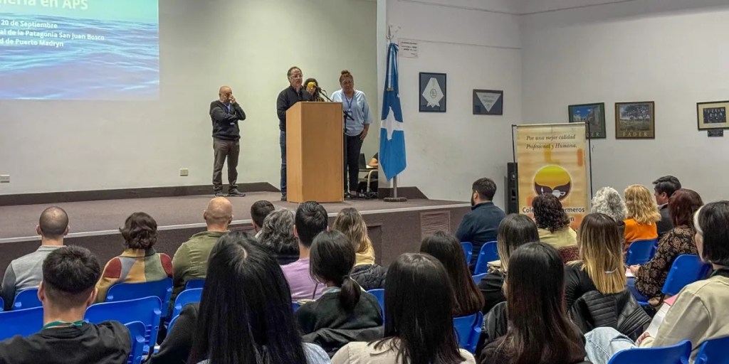 enfermería, salud pública, Chubut, Sergio Wisky, atención primaria, accesibilidad, tecnología, humanización, Puerto Madryn, centros de salud, Gobierno del Chubut, jornada de enfermería, Ignacio Torres, salud digital, atención de calidad, sistema sanitario