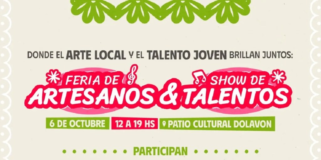 feria Dolavon, show de talentos Dolavon, artesanos y emprendedores, Ballet Municipal de Folklore, Los Trini, evento cultural, feria de productores, turismo en Dolavon, Dante Bowen, cultura en el valle, actividades en familia, música en vivo, danza folklórica, feria de artesanos, cultura local