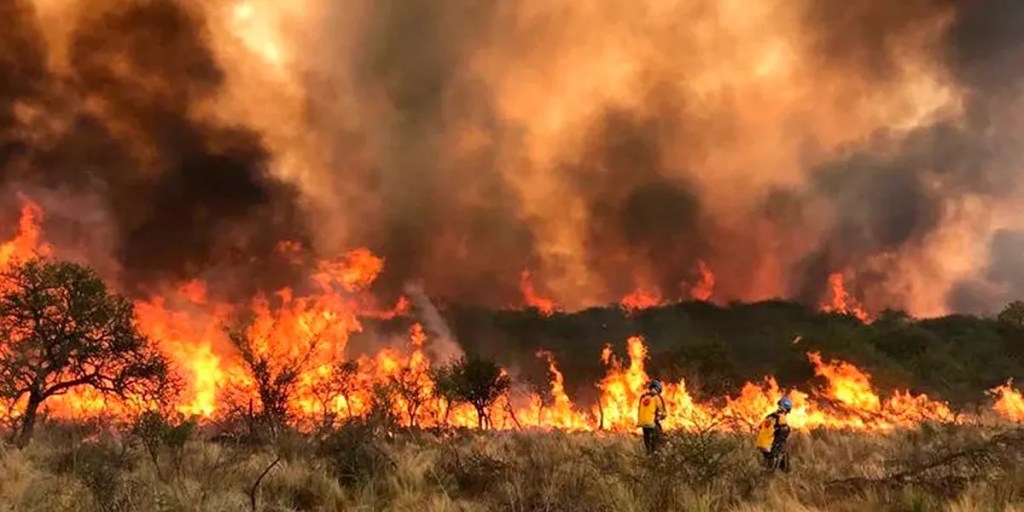 incendios forestales, Córdoba, Punilla, Valle de Calamuchita, brigadistas, bomberos, fondo de desastre, Cerro Champaquí, emergencia, daños ambientales, detenidos, cambio climático, sierras de Córdoba, viento, remediación, gobierno provincial
