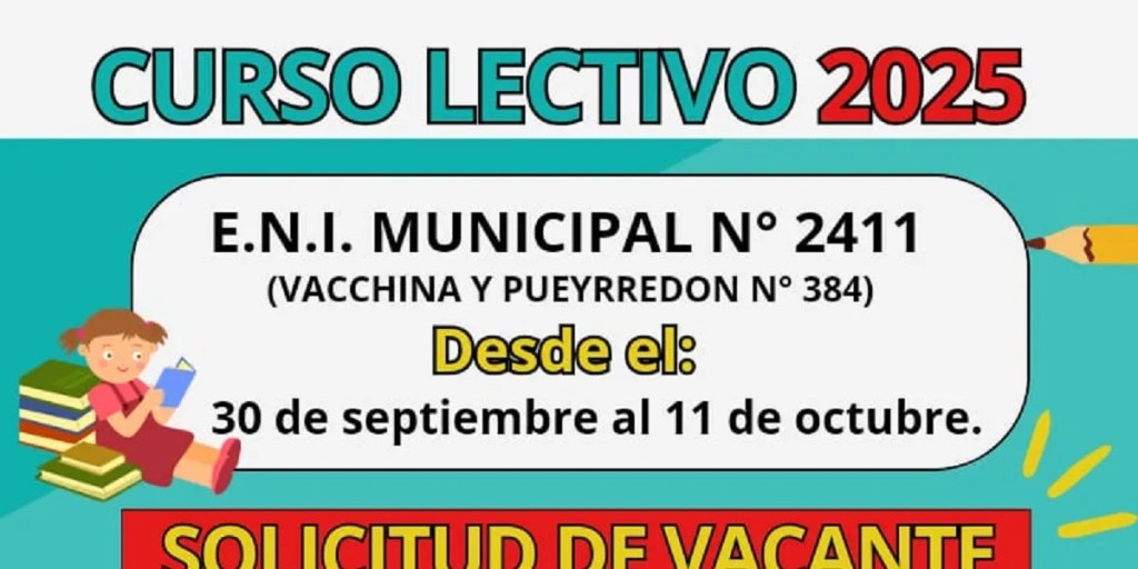 El Jardín Municipal N° 2411 abre las inscripciones para el Ciclo Lectivo&nbsp;2025