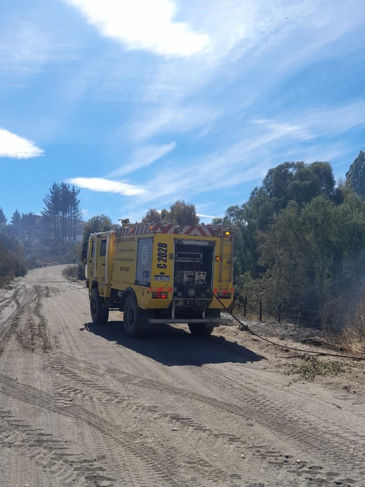 PROVINCIA REFUERZA EL OPERATIVO PARA COMBATIR EL INCENDIO FORESTAL EN LA ZONA DE&nbsp;TREVELIN.